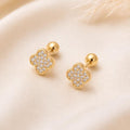 Pavé Square Studs - Gold Filled 18k