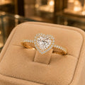 Classic Solitaire CZ Ring – Gold Plated – close up on display