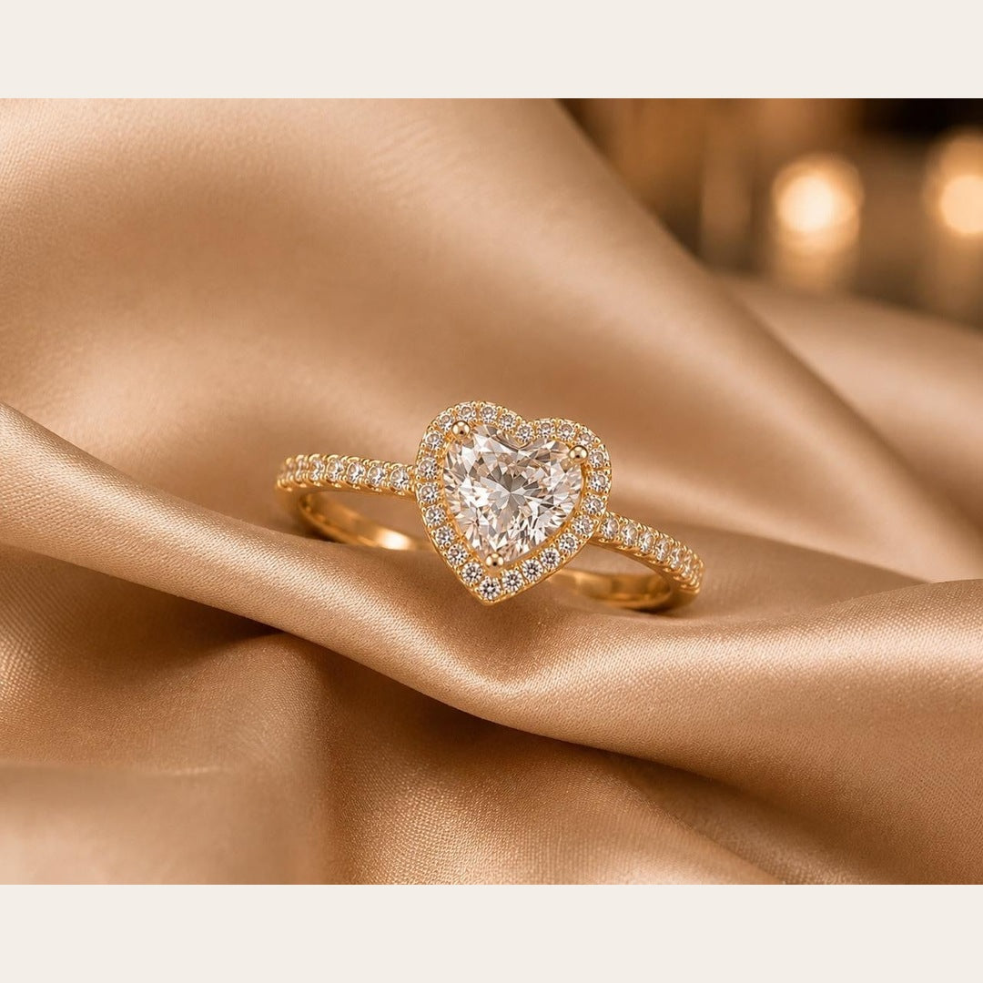 Classic Solitaire CZ Ring – Gold Plated