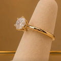 Timeless Solitaire CZ Ring – Gold Plated – close up on display