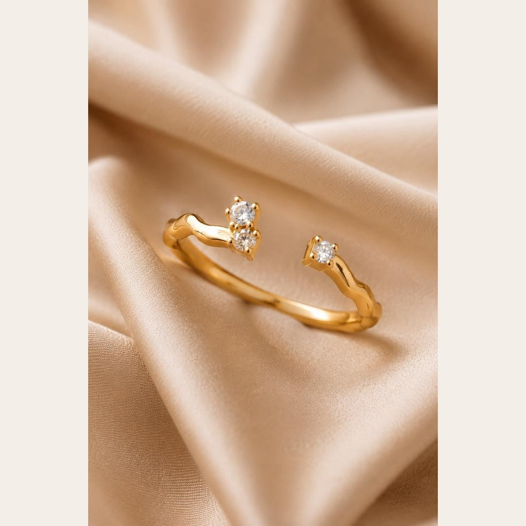 Subtle CZ Ring – Gold Plated