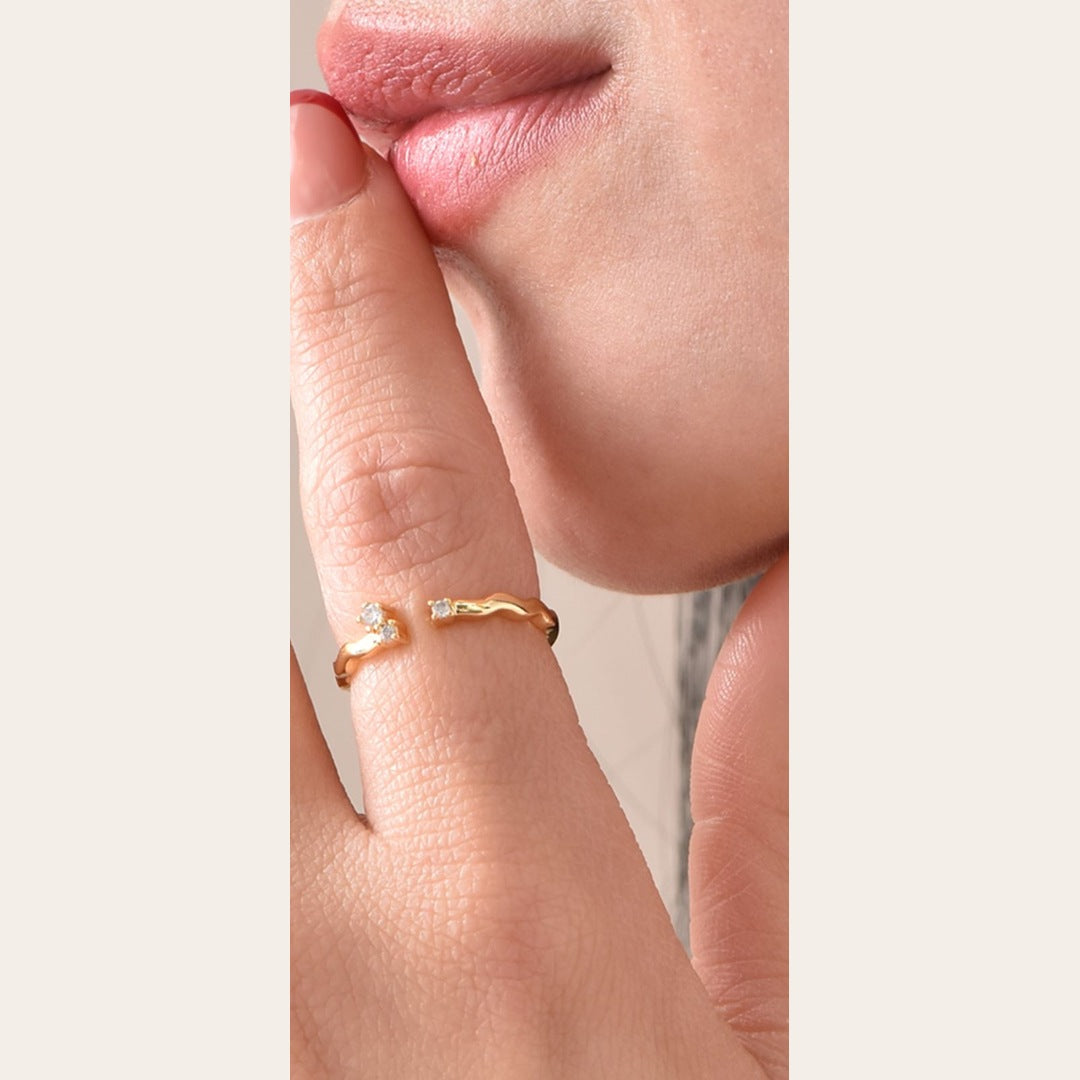 Subtle CZ Ring – Gold Plated