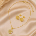 Tree of Life Jewelry Set – Gold Plated — close-up, square format