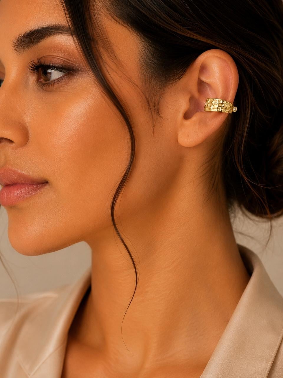 Hammered Texture Ear Cuff