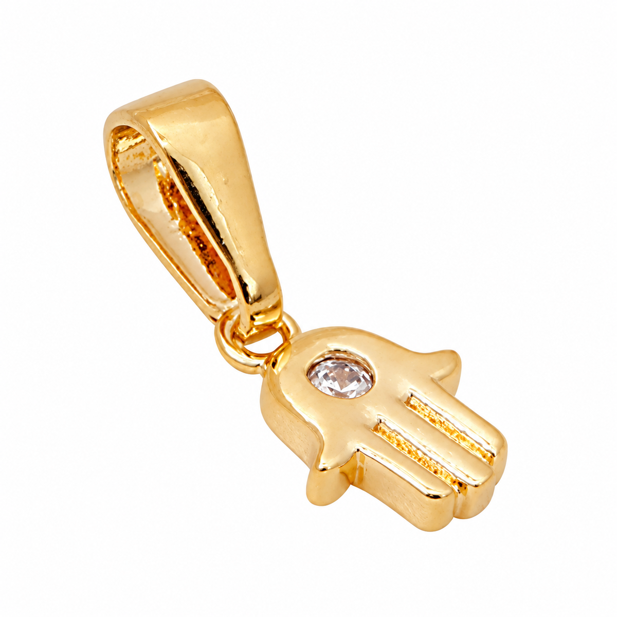 Hamsa Charm - 18K Gold Filled on a uniform white background