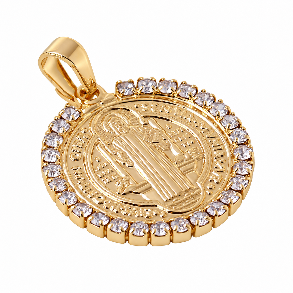 Hamsa Pendant - 18K Gold Filled, high-definition close-up on white