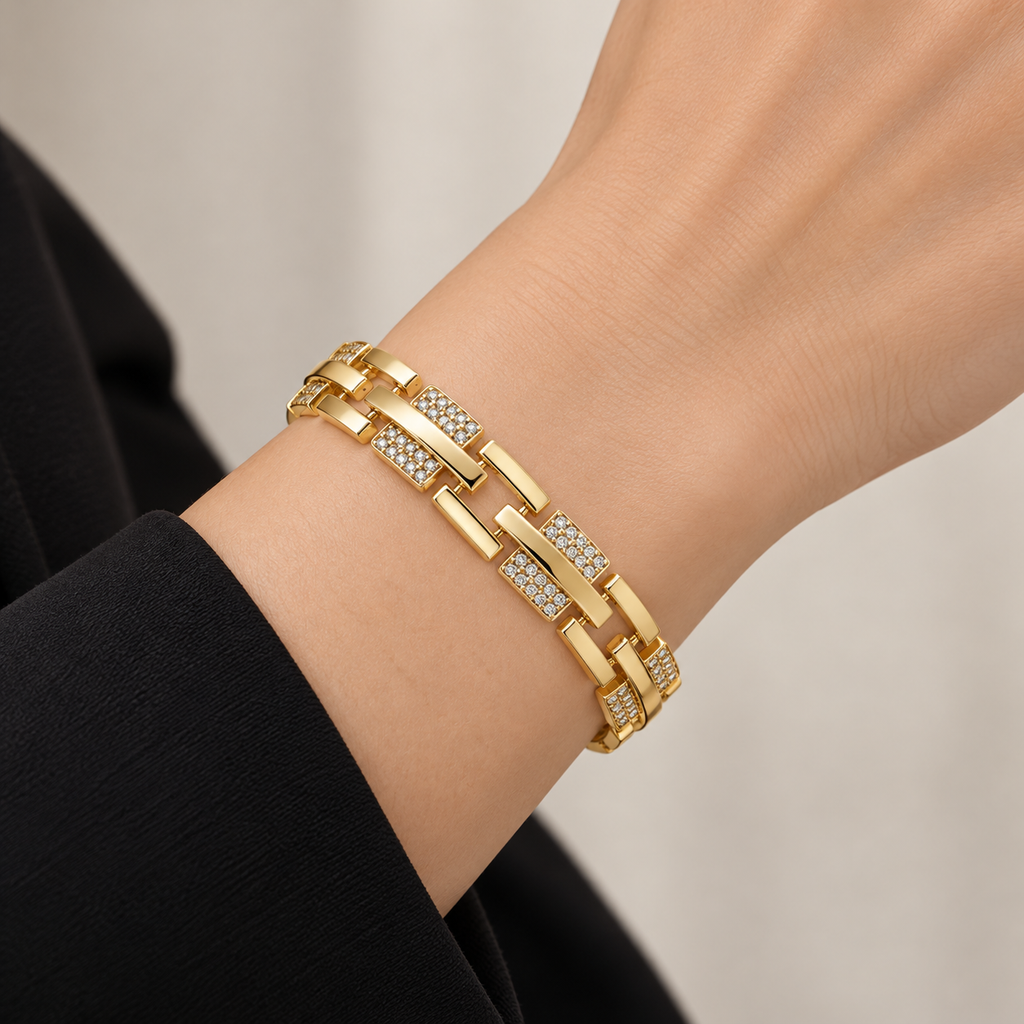 Imperial Link Bracelet — bracelet worn on wrist