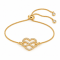 Infinite Love Bracelet — full bracelet on white background