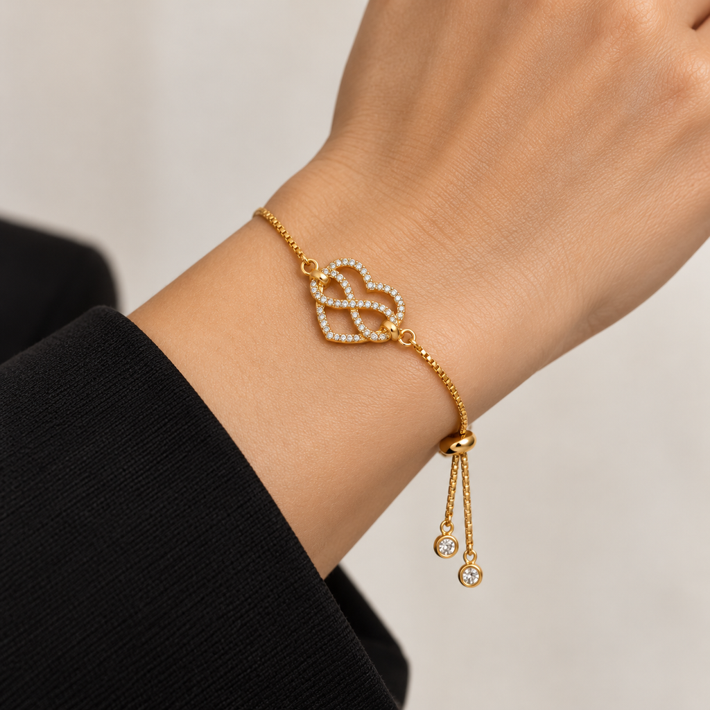 Infinite Love Bracelet — worn on wrist