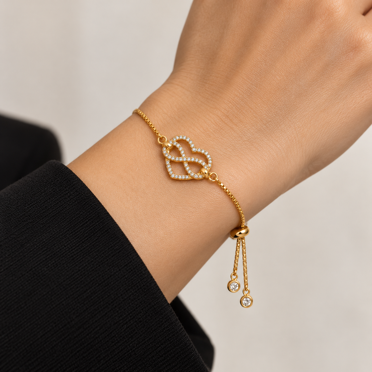 Infinite Love Bracelet — worn on wrist