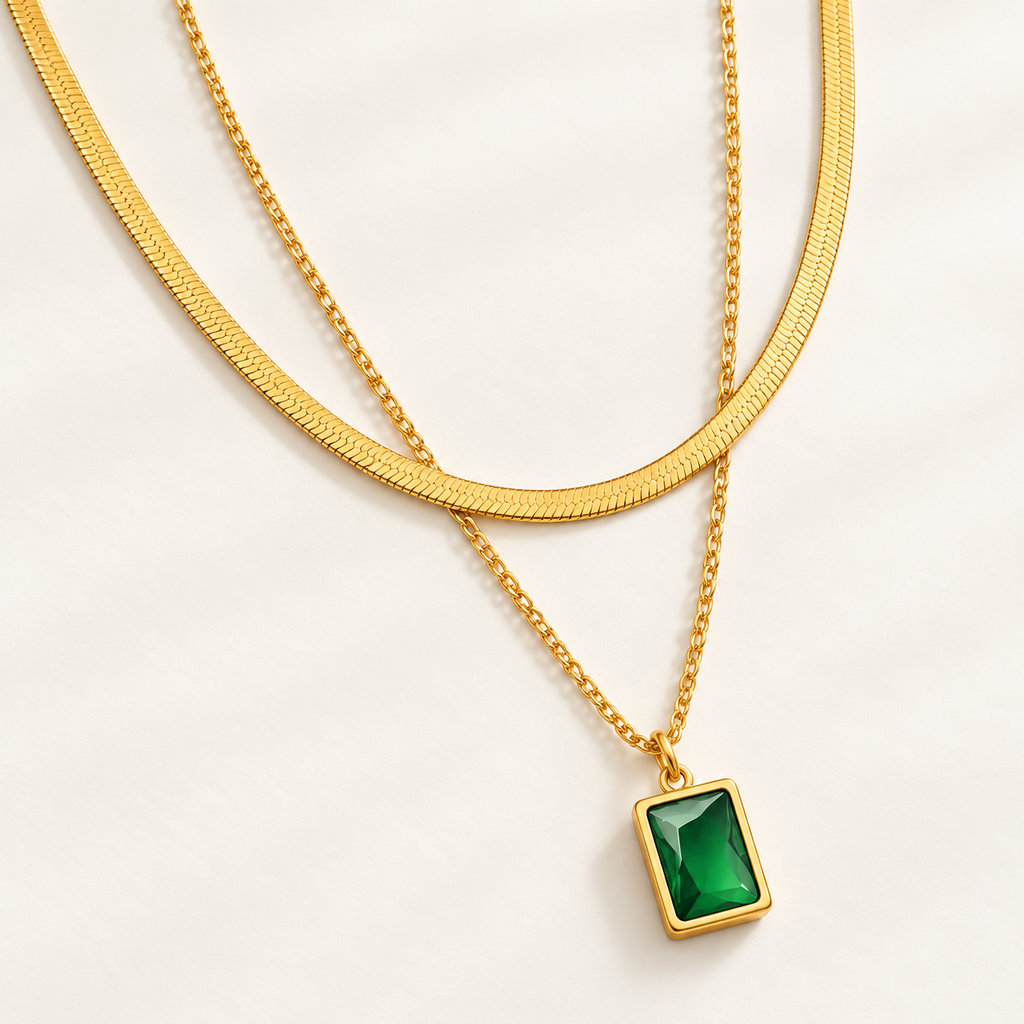 Iris Crystal Necklace — close-up detail