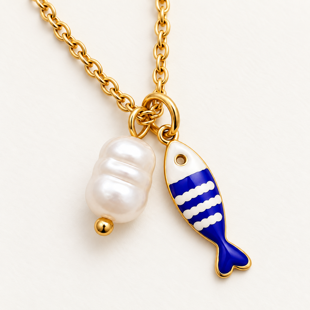 Kaia Sea Necklace — close-up detail