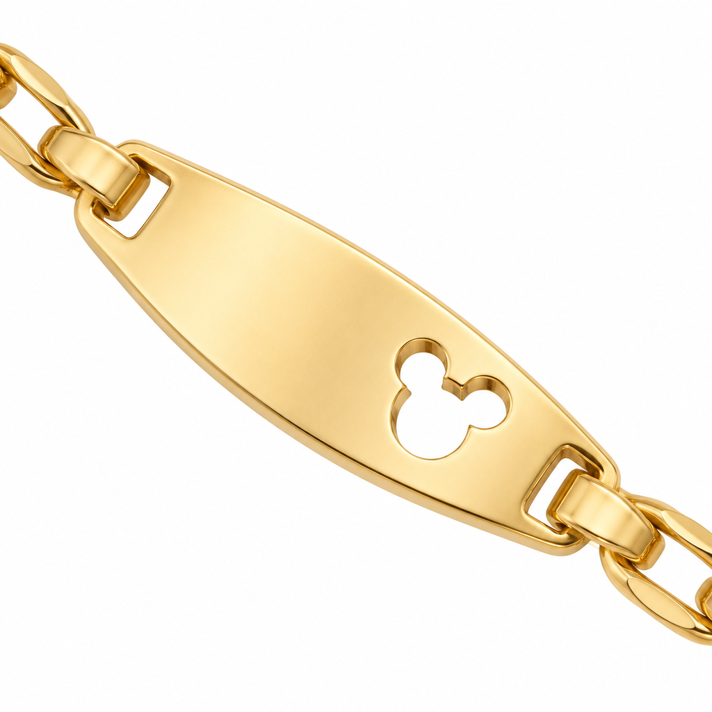 Kids' Mouse ID Bracelet, 6 in. — close-up of jewelry details