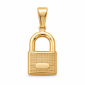 Lock Charm - 18K Gold Filled, high-definition close-up on white