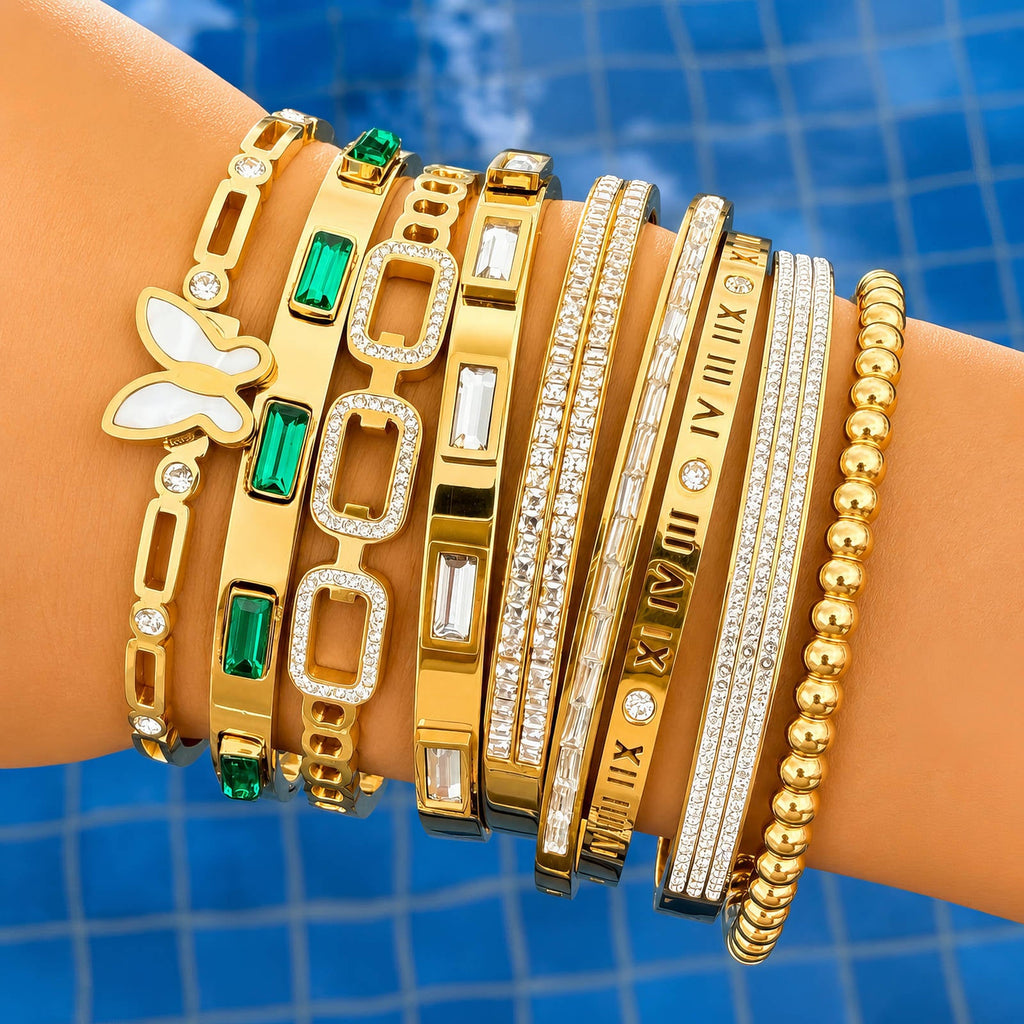 Luna Butterfly Bracelet authentic pool lifestyle try-on