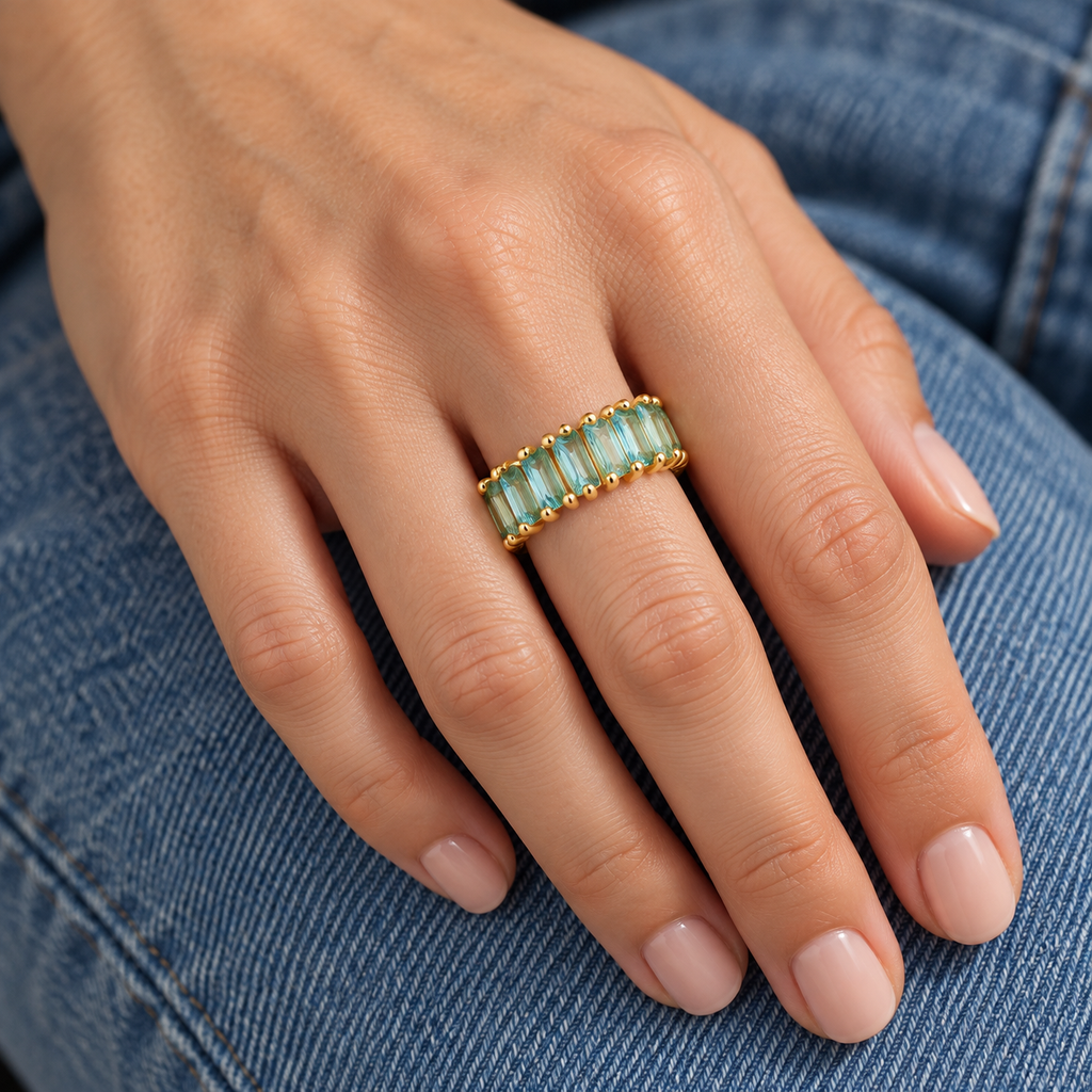 Mia Crystal Ring worn