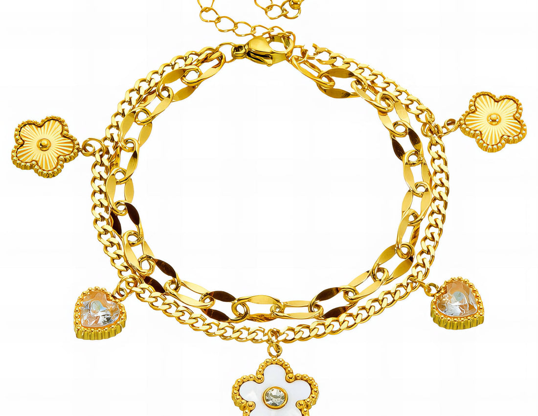 Mia Floral Meadow Bracelet close-up detail