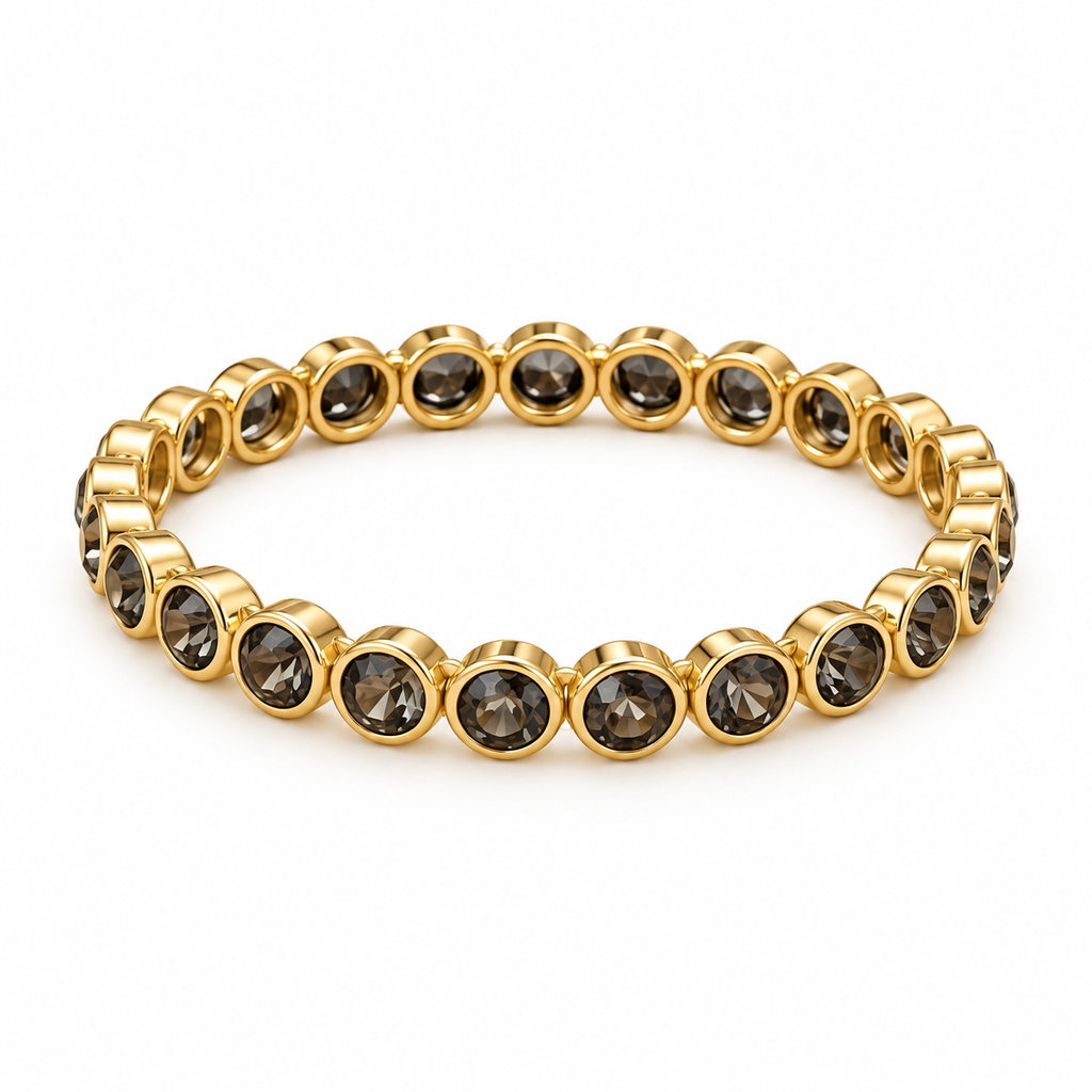 Midnight Spark Stretch Bracelet — full bracelet on white background