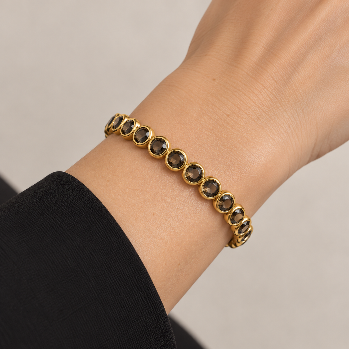 Midnight Spark Stretch Bracelet — bracelet worn on wrist