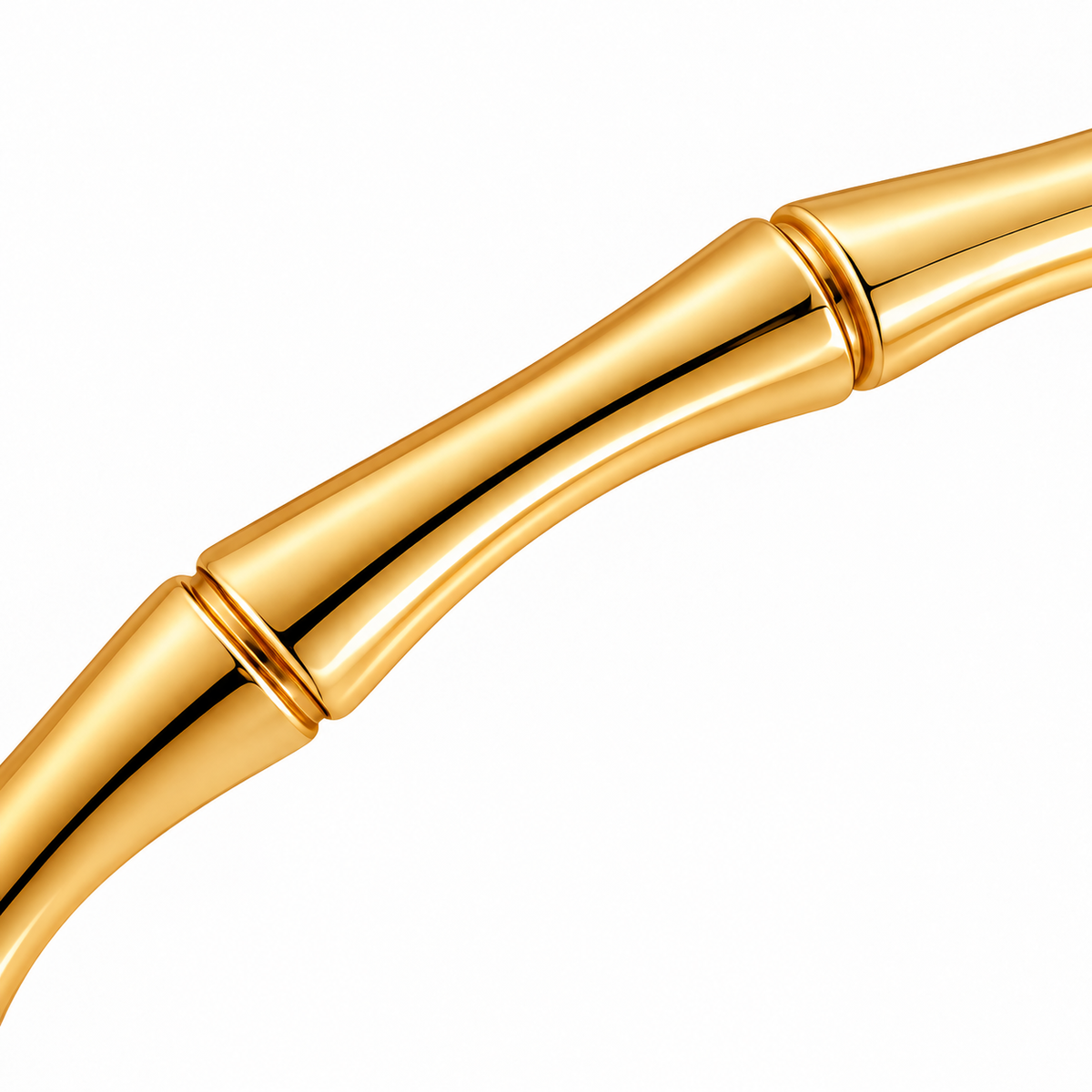 Mila Bracelet — close-up of gold bamboo segments and fine joints