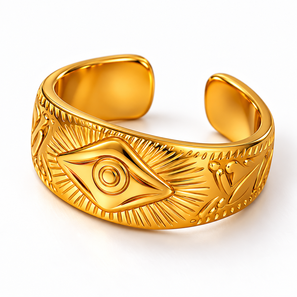 Mila Evil Eye Ring detail
