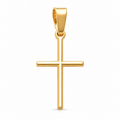 Minimal Cross Pendant - 18K Gold Filled, high-definition close-up on white