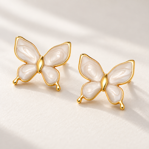 Noelle Butterfly Stud Earrings detail