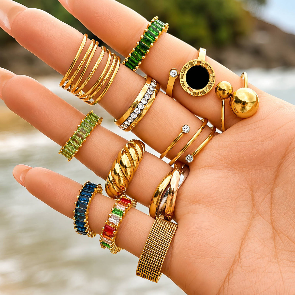 Noelle Two-Tone Ring lifestyle view