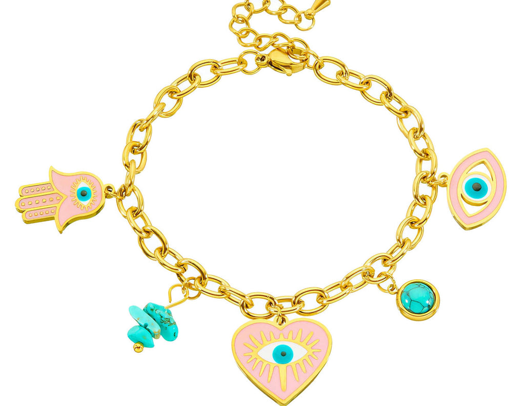 Noor Evil Eye Bracelet close-up detail