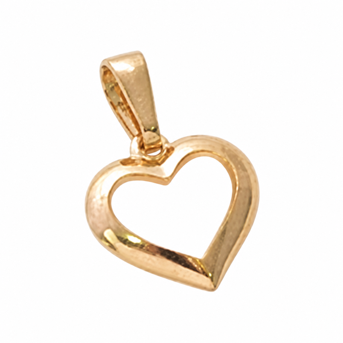 Open Heart Pendant - 18K Gold Filled on a uniform white background