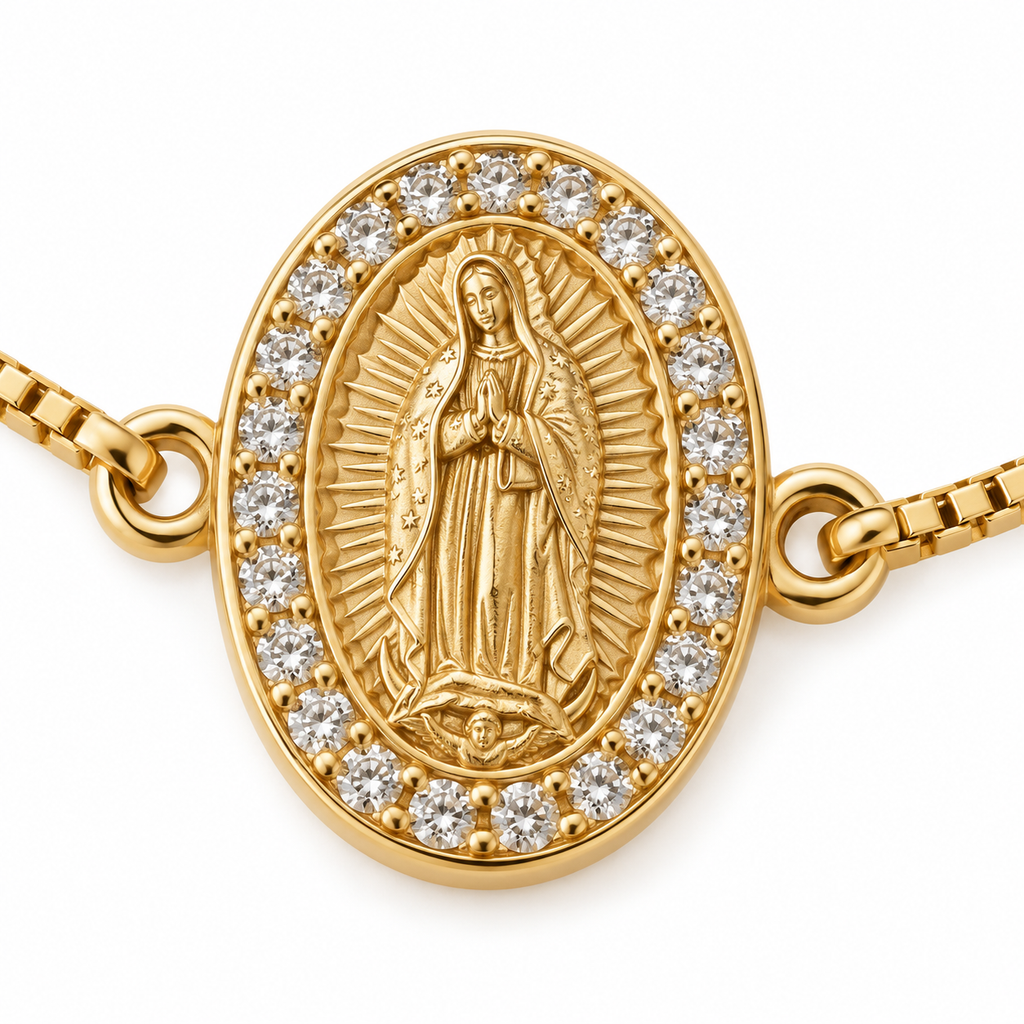 Our Lady of Guadalupe Halo Bracelet — detail