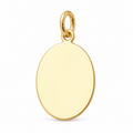 Oval Charm Pendant - 18K Gold Filled, high-definition close-up on white