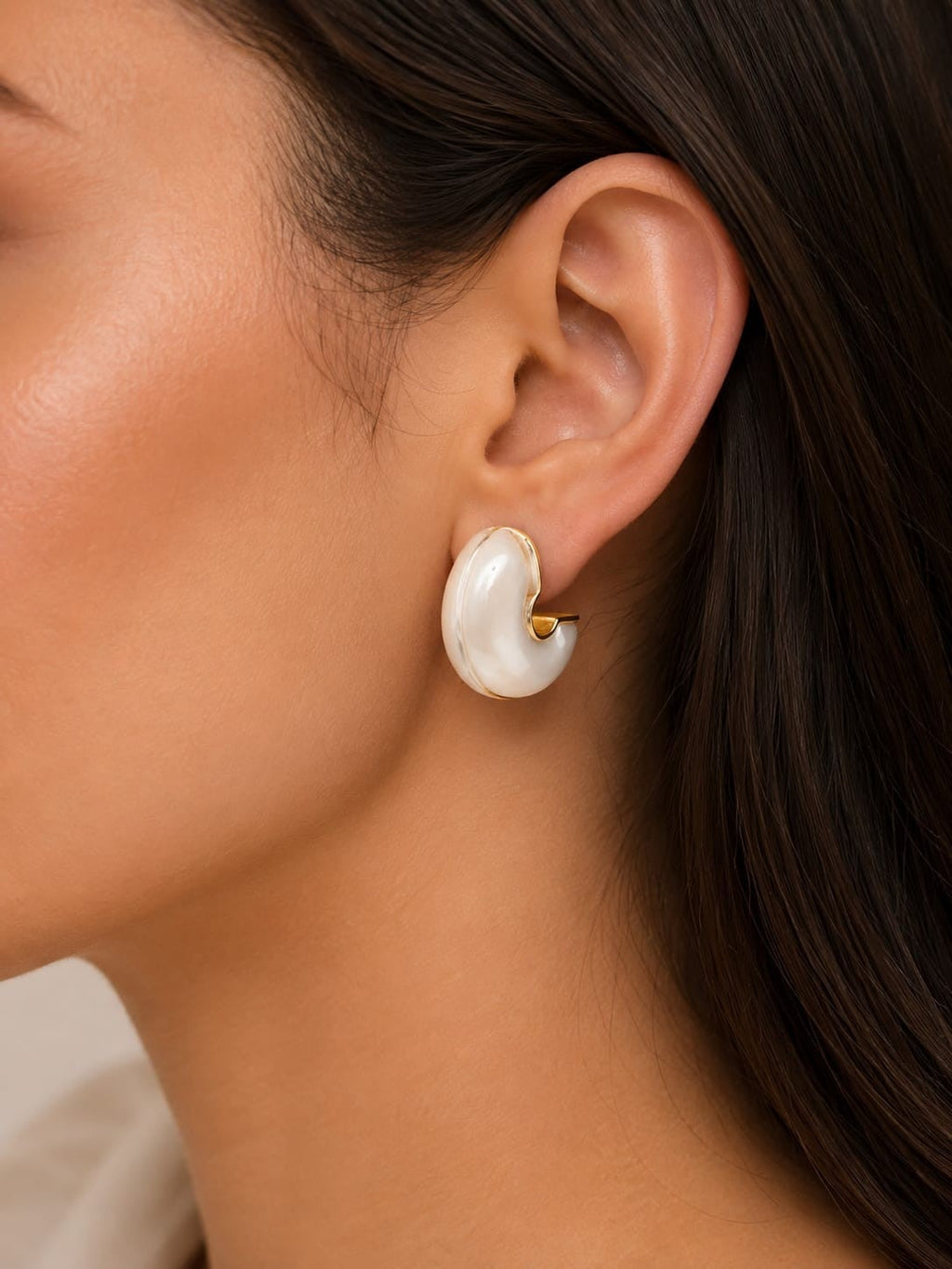 Pearlescent Organic Hoops