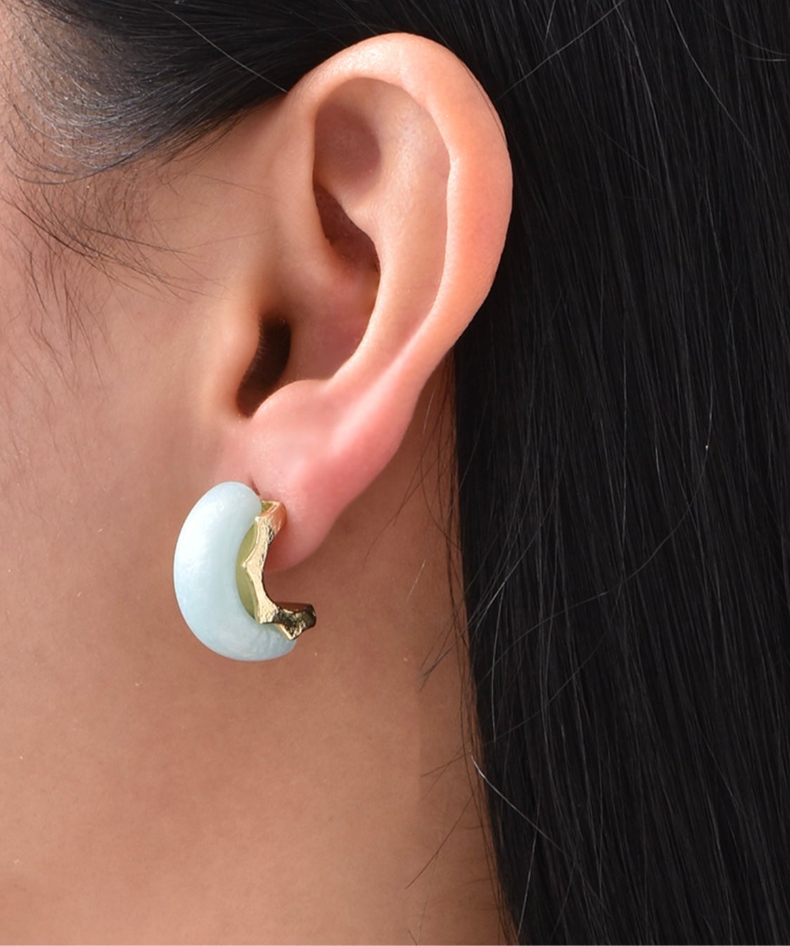 Pearlescent Oval Hoops