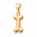 Pet Bone Charm - 18K Gold Filled, high-definition close-up on white
