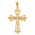Radiant Cross Pendant - 18K Gold Filled, high-definition close-up on white