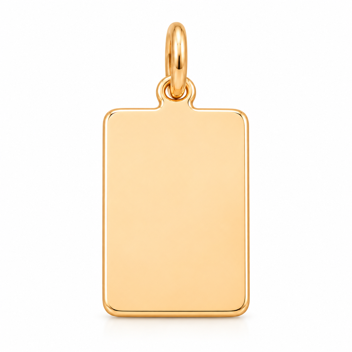 Rectangle Tag Pendant - 18K Gold Filled, high-definition close-up on white