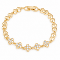 Reversible Sparkle Flower Bracelet — full product on white