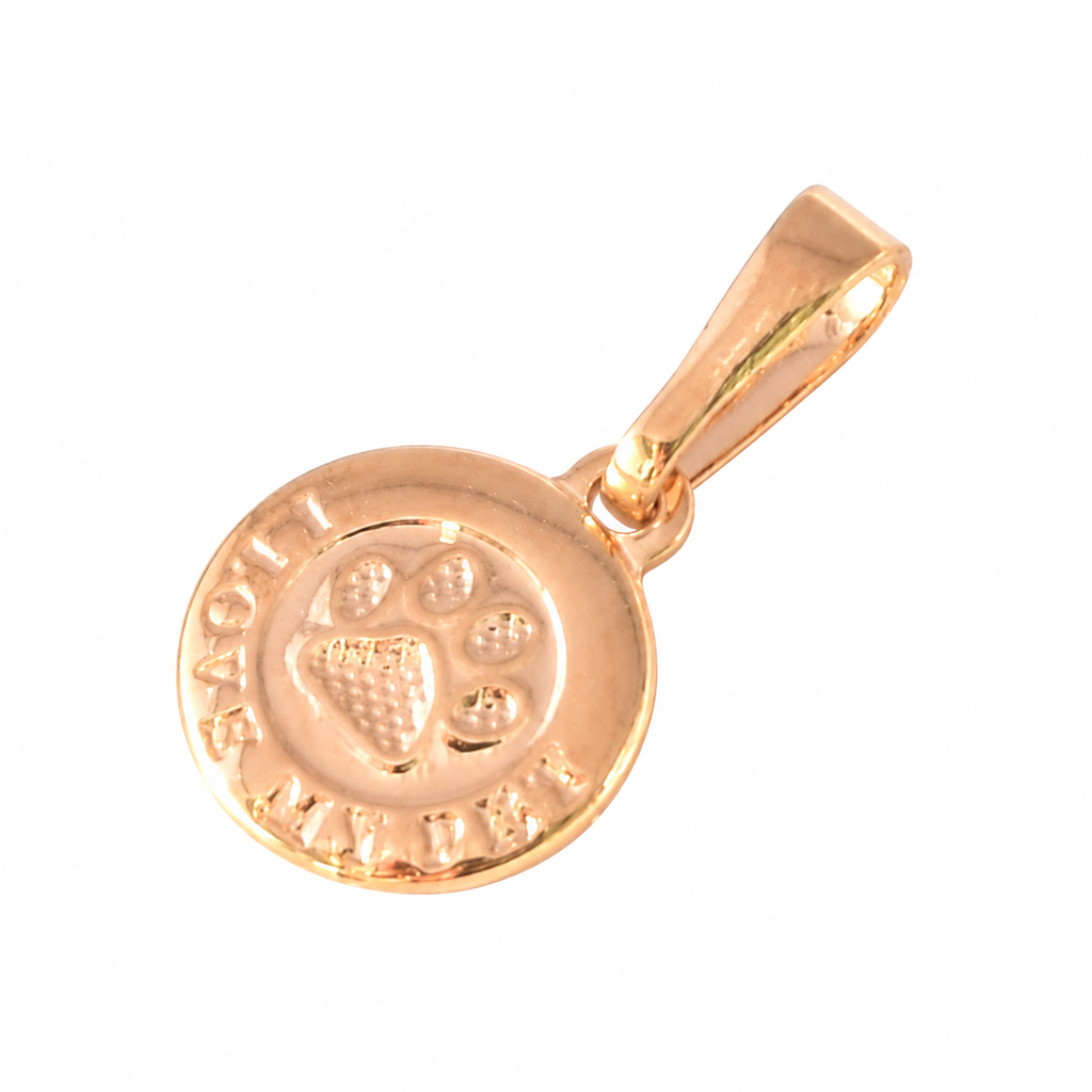 Saint Medal Pendant - 18K Gold Filled on a uniform white background
