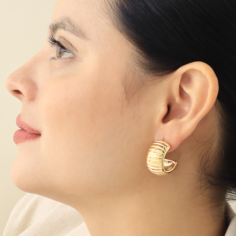 Sculpted Shell Hoops