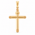 Slim Cross Pendant - 18K Gold Filled, high-definition close-up on white