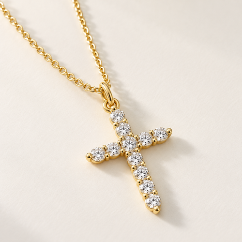 Solene Cross Necklace detail