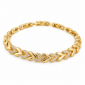Sparkling Arrow Bangle — full bracelet on white background