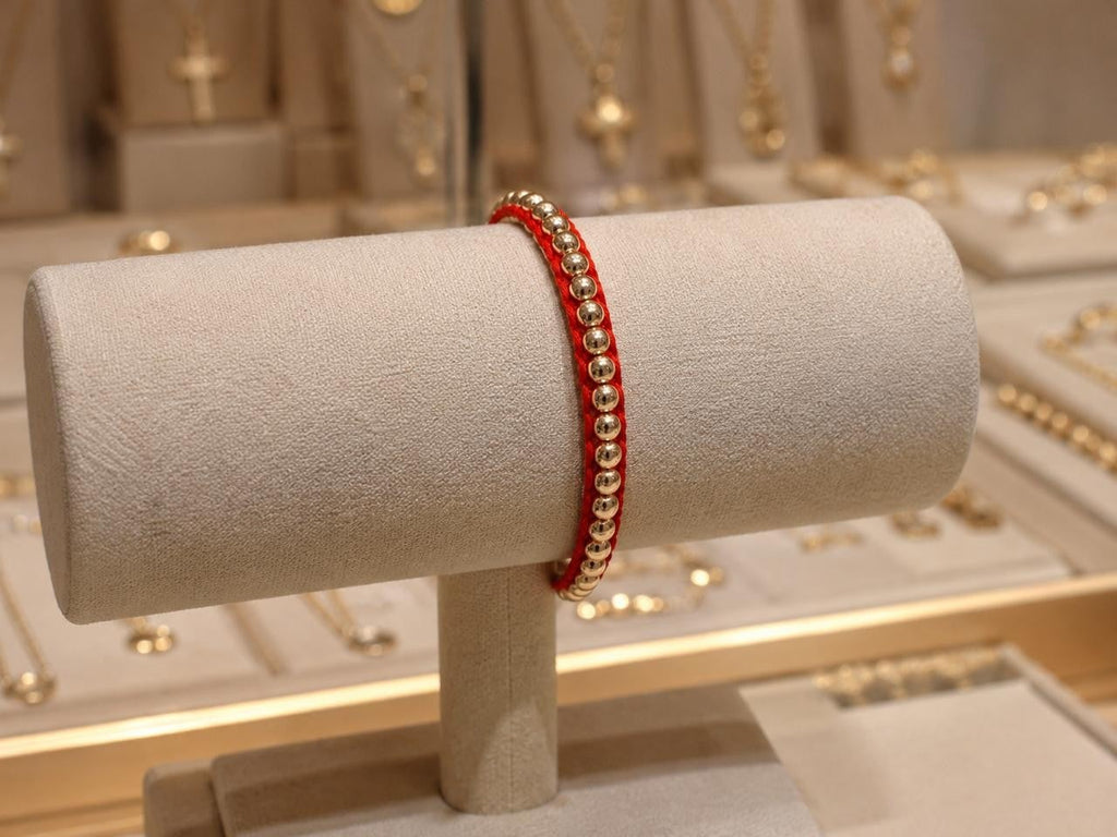 Pulsera Hilo Rojo Gold Filled
