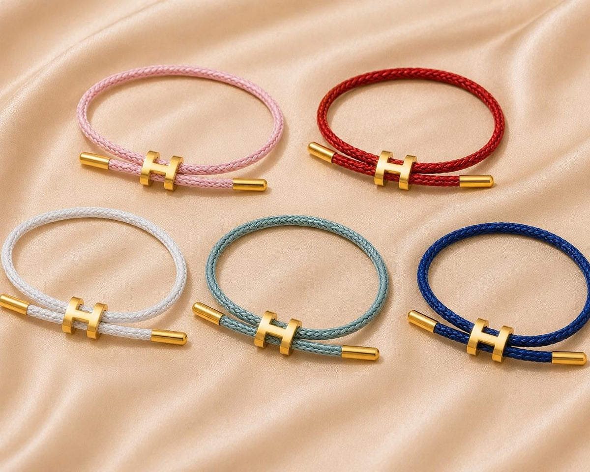 Adjustable bracelet cord - Gold Plated