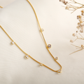 Floating Crystal Drop Necklace - 18K Gold Filled
