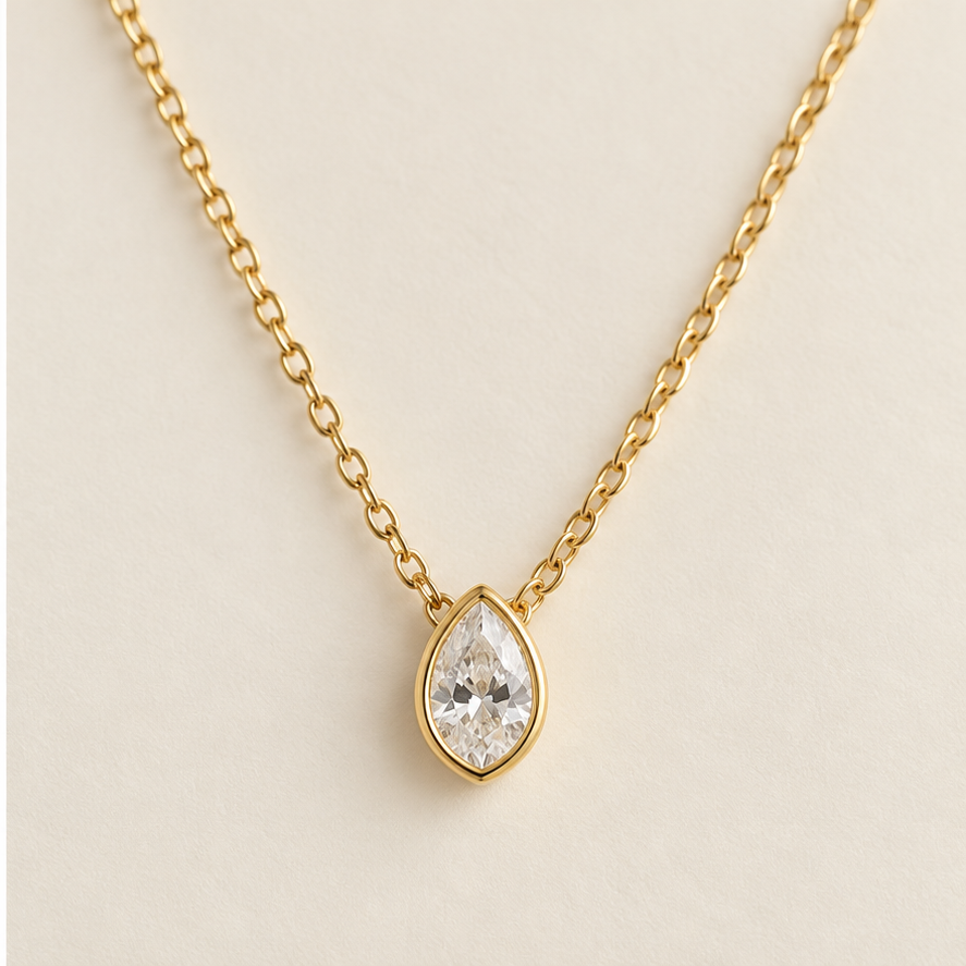 Vela Crystal Necklace close-up detail