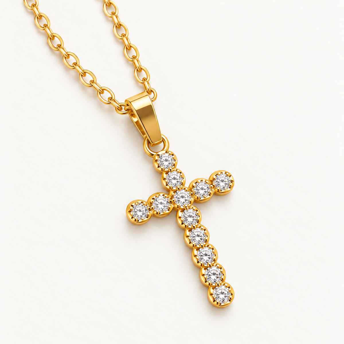 Vera Cross Necklace — close-up detail
